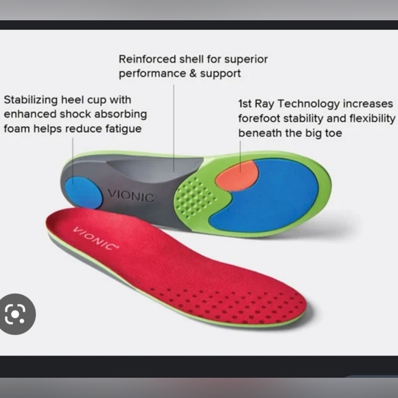 Vionic Women's Active Maximum Support Shoe / Sneaker Insoles Size L - Picture 7 of 9